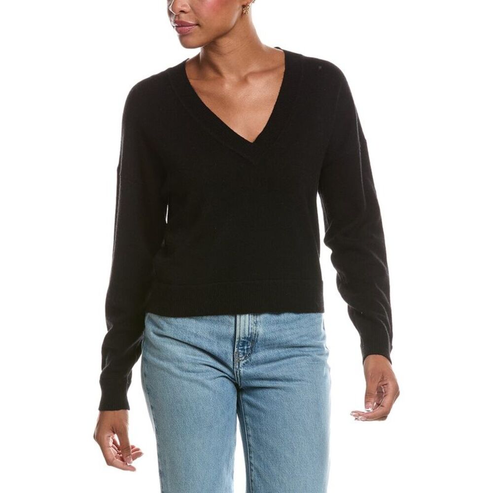 Naadam Womens  Wool & Cashmere-Blend Sweater, Black